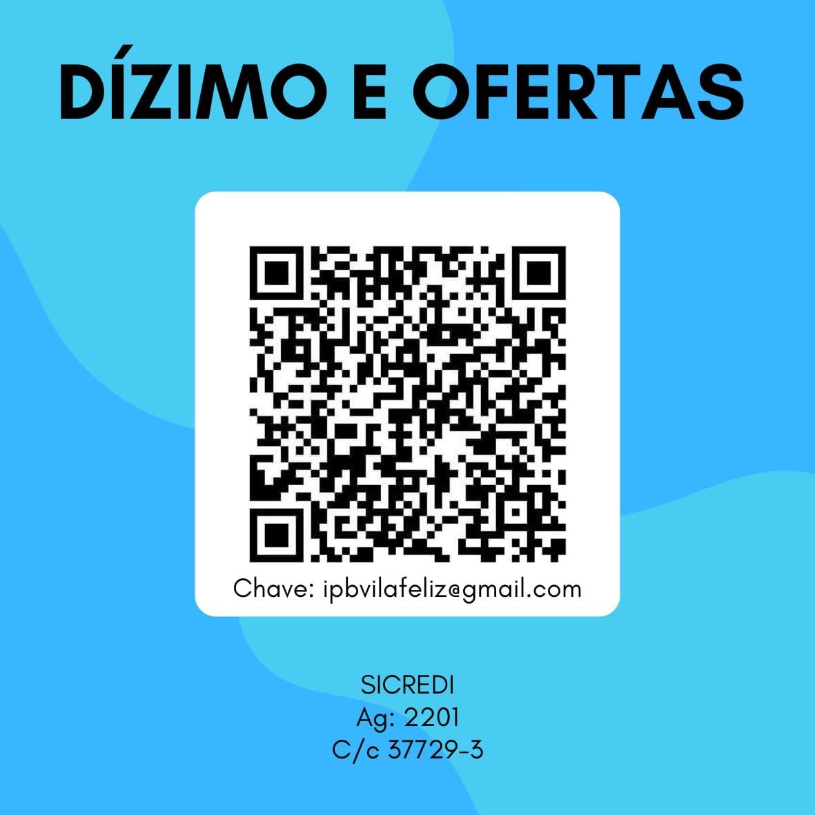 QR Code PIX para dízimos e ofertas da Igreja Presbiteriana de Vila Feliz